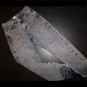 Top shop ankle mom jeans distressed